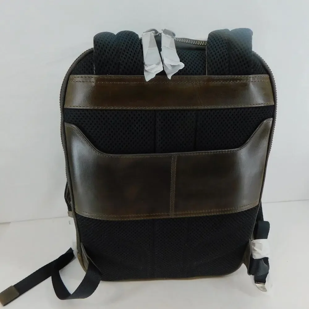 Frye Logan Multi Zip Leather Brown Slate Travel Backpack